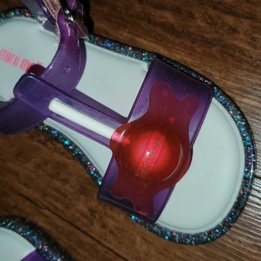 New Mini Melissa Lollipop Sandals Size 7 - Picture 3 of 10